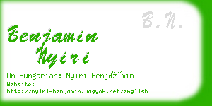 benjamin nyiri business card